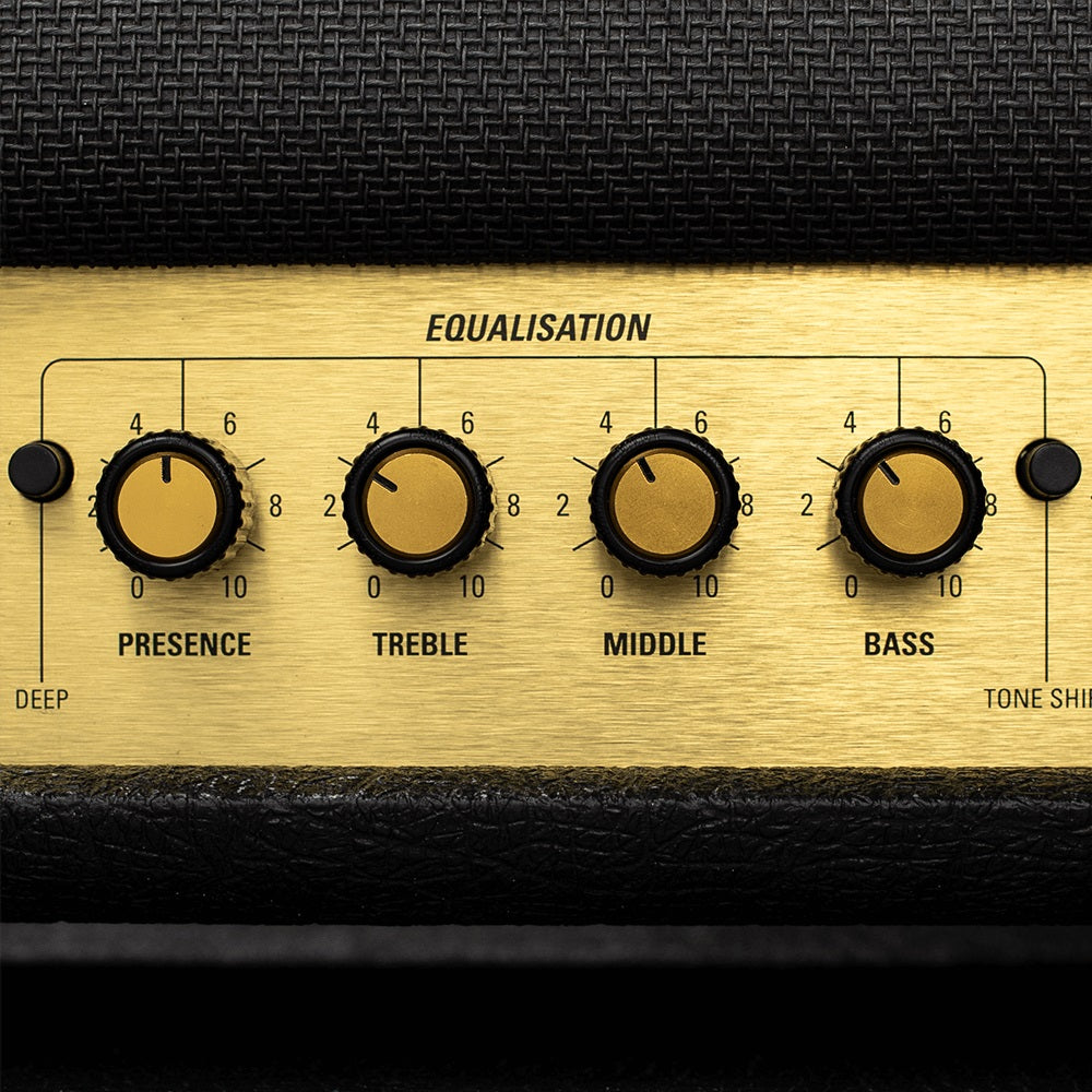 D’Addario Universal Loknob – Large Black & Gold Plastic Knob