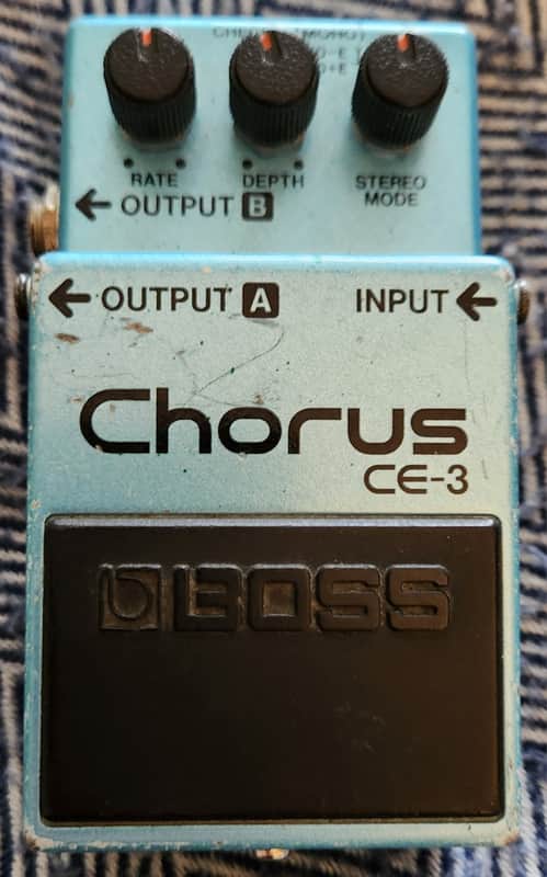 VINTAGE! Boss CE-3 Bucket Brigade Analog Stereo Chorus Green Label 1980s Japan