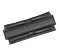 Black padded leather and foam headband cushion with beyerdynamic branding embossed