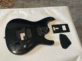 2010's Indonesia Ibanez S7420 7 String Black Modified Guitar Body ZR Tremolo Ready