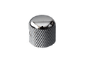 Chrome dome-shaped metal knob with a textured grip surface