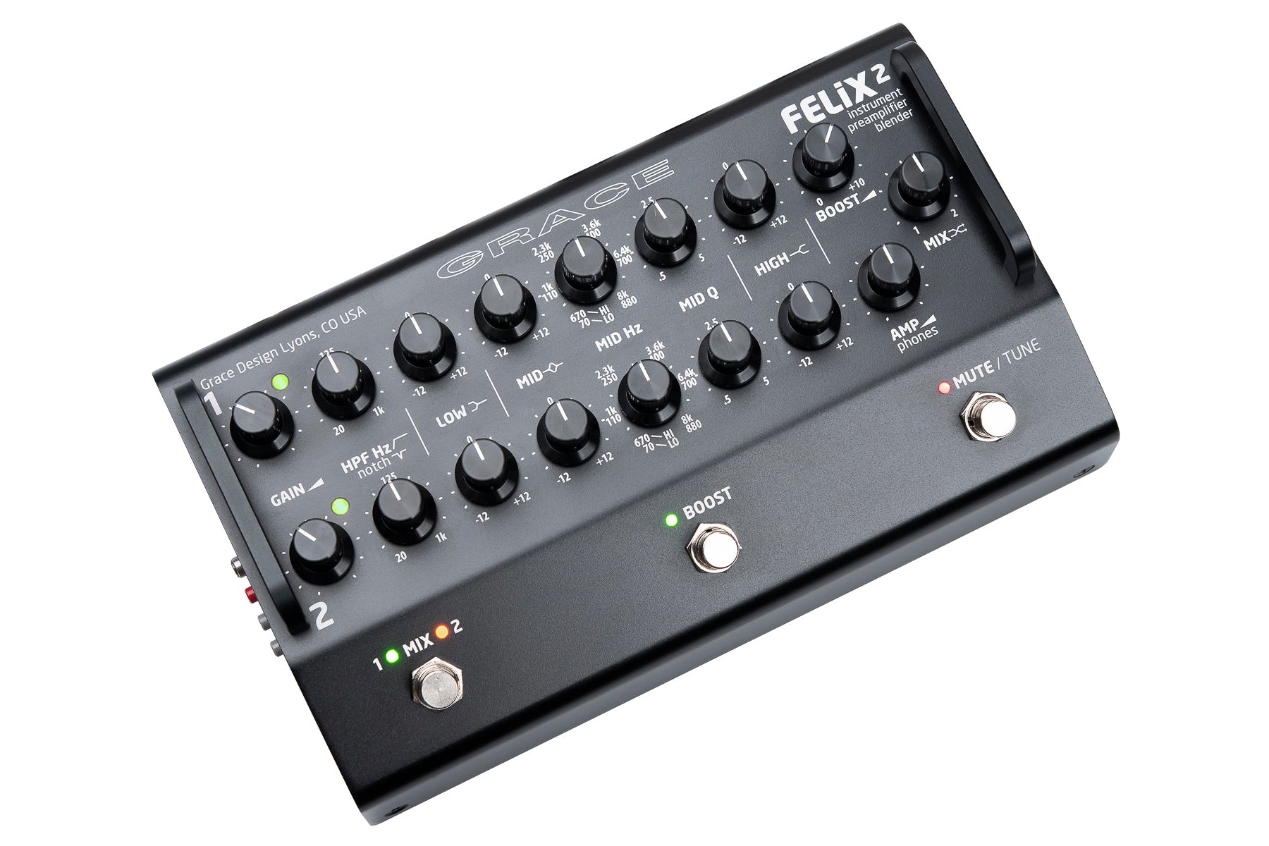 FELIX2 2-Channel Instrument Preamp/Blender - Black
