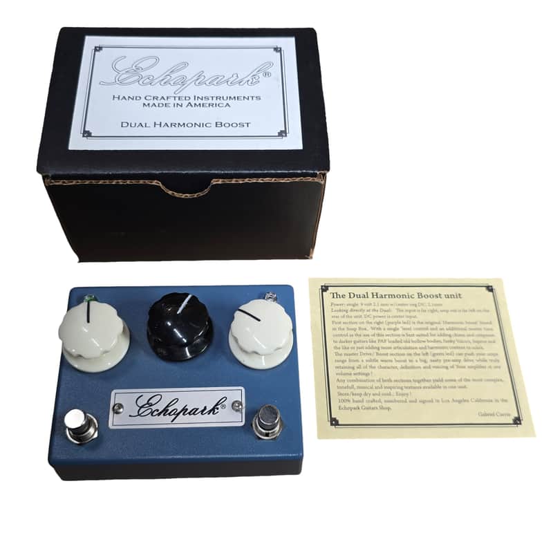 Used Echopark Dual Harmonic Boost Pedal - Signed - w/Box