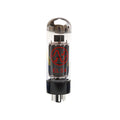 Clear glass vacuum tube with black base and red JJ logo labeled EL34.