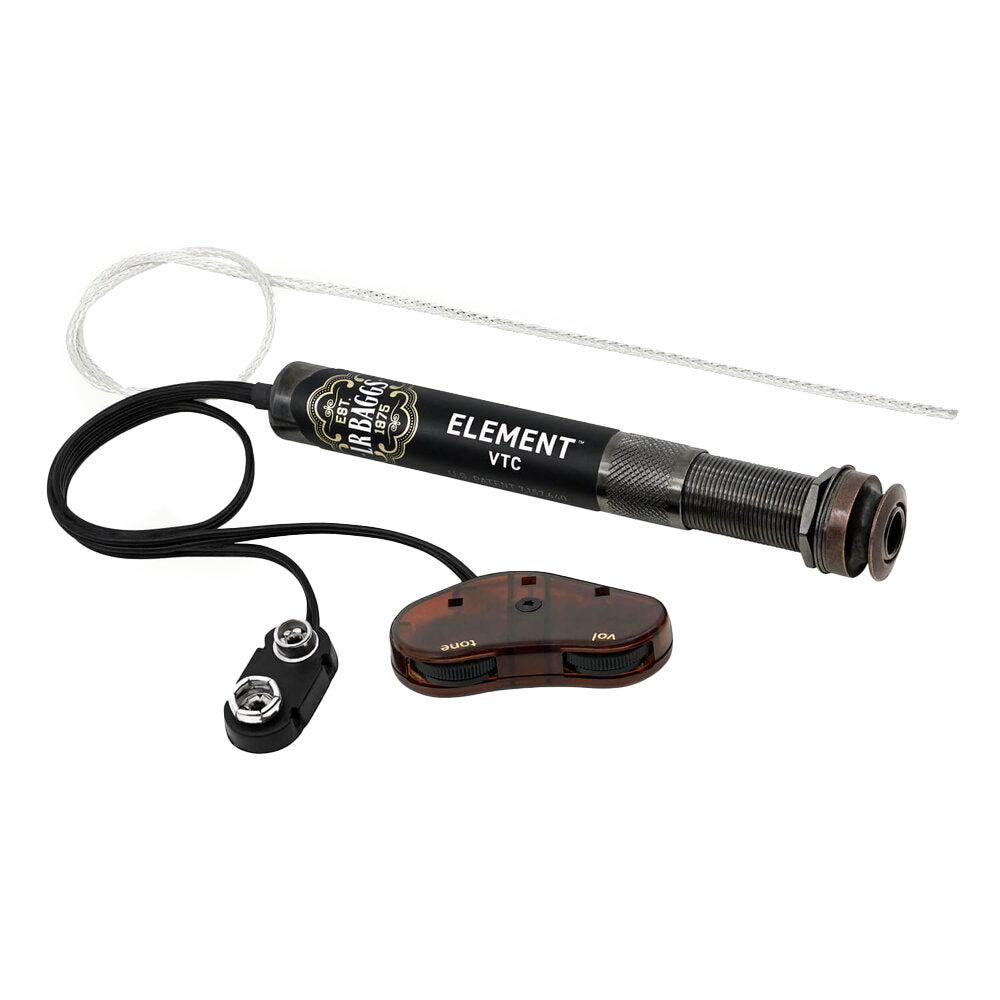 LR Baggs Element VTC acoustic guitar pickup with tone and volume controls and 9V battery clip