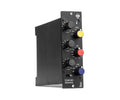 Black studio audio processor module with rotary knobs and small toggle switch on front panel.