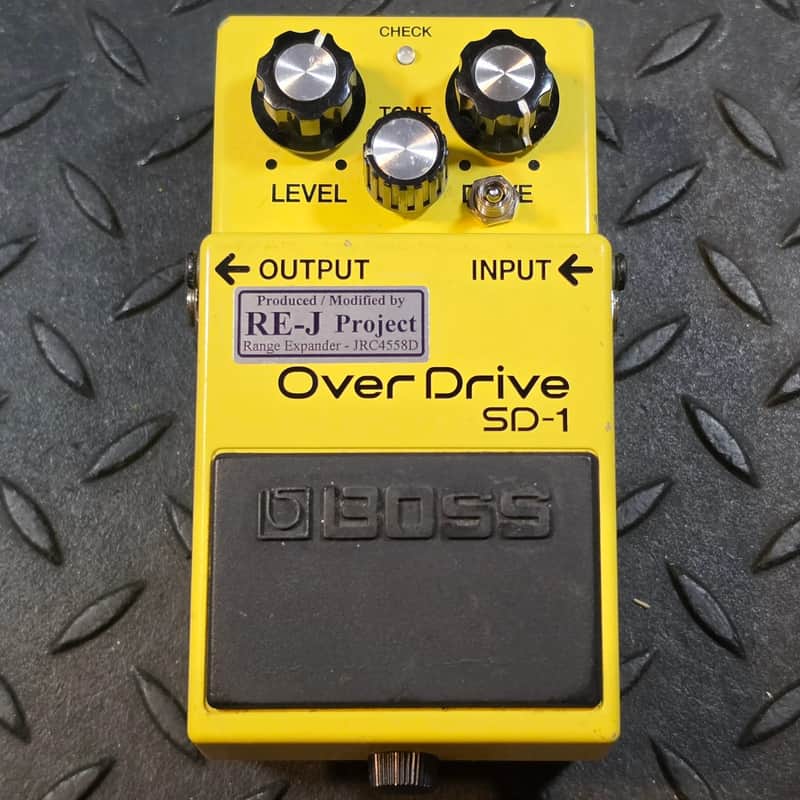 Boss SD-1 Super Overdrive w/ Analogman 808 Silver Mod with Clipping Toggle