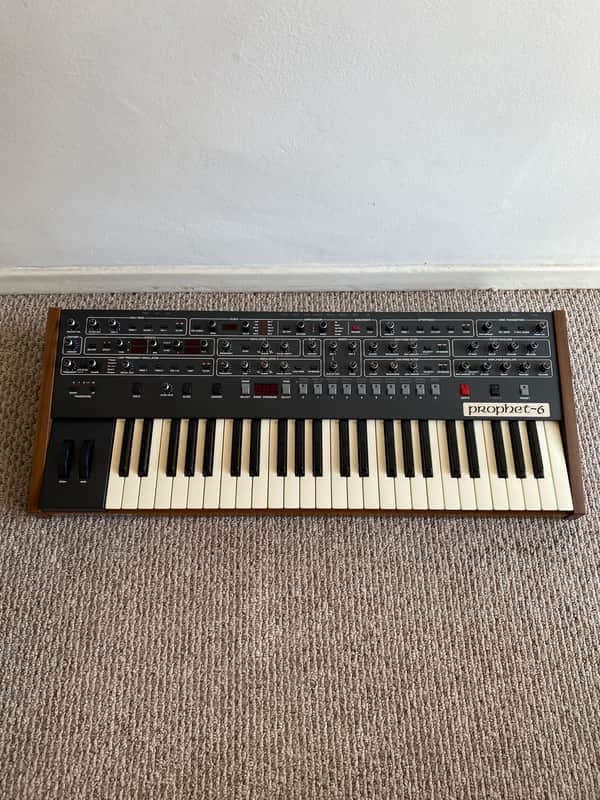 Sequential Prophet-6 49-Key 6-Voice Polyphonic Synthesizer 2018 - 2020 - Black with Wood Sides