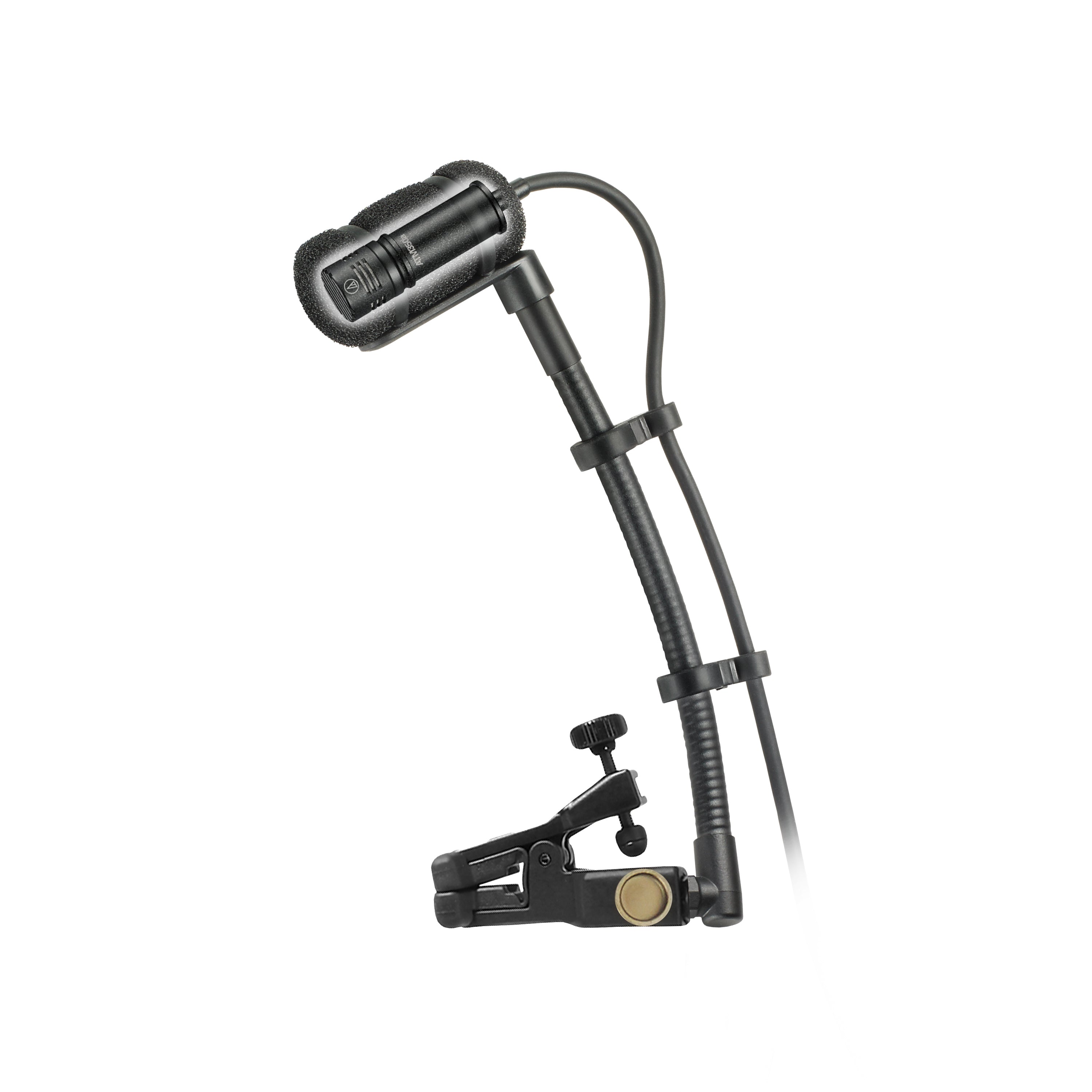 ATM350U Cardioid Condenser Instrument Microphone w/ Universal Clip-on Mounting System and 5'' Gooseneck