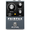 Gray and black guitar effects pedal with three knobs, one toggle switch, footswitch, and orange indicator light.