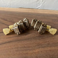 Kluson Deluxe Tuner Set Keystone Button No Line Single Ring Vintage 1952-1956 - Nickel