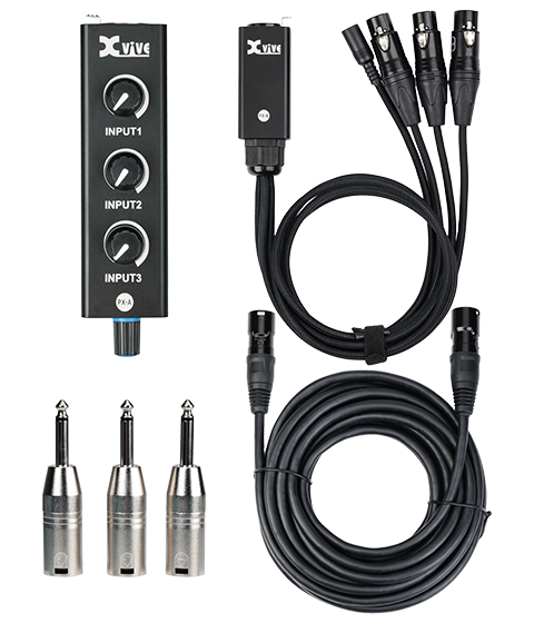XVIVE-PX Portable 3 Channel Personal Mix Set