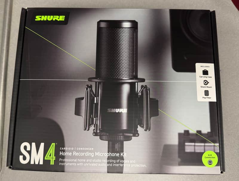 Shure SM4 Large Diaphragm Cardioid Condenser Microphone 2024 - Present - Black