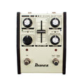 A compact Ibanez ES3 Echo Shifter delay pedal viewed from above, showing control knobs, a slider fader for delay time, mode switches, and two footswitches.