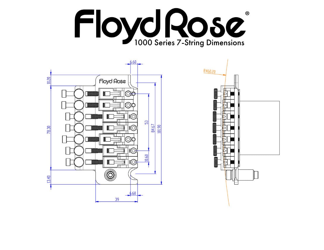 Floyd Rose 1000 Series 7-String Original Style Tremolo System