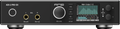 Front panel of a black RME ADI-2 PRO EX audio converter with knobs, buttons, headphone jacks, and color screen display.
