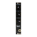 Black eurorack module with three labeled rotary knobs and two 3.5mm jacks at the bottom.