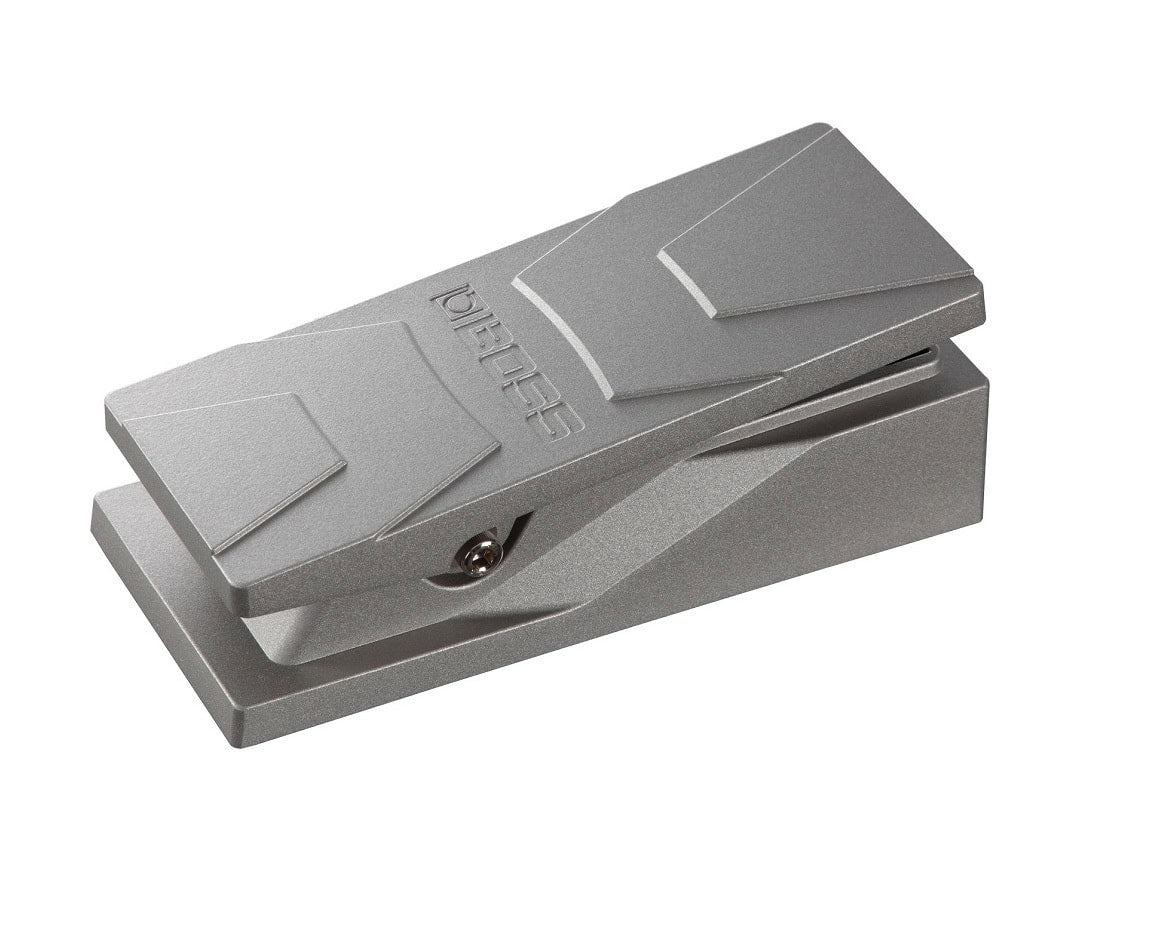Silver BOSS expression foot pedal with textured surface and embossed logo.