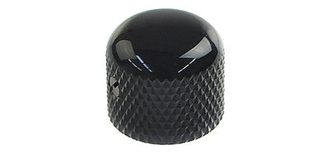 Black short dome-shaped metal knob with textured grip surface.