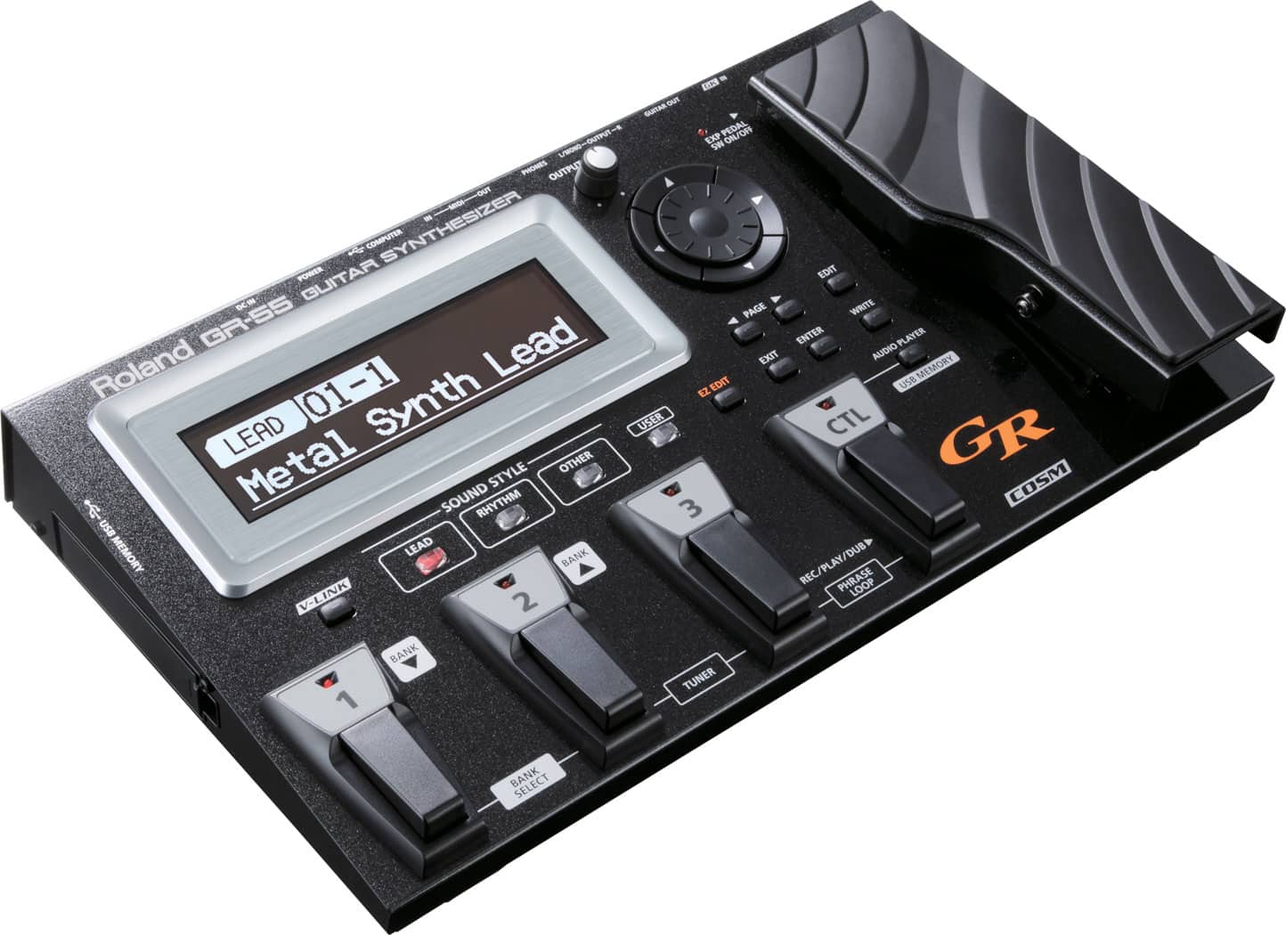 Roland GR-55GK-BK Guitar Synthesizer With Pickup