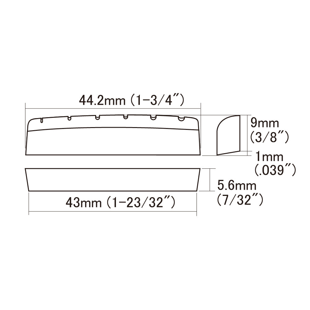 Hosco NM1 Martin® Shaped & Slotted Bone Acoustic Guitar Nut