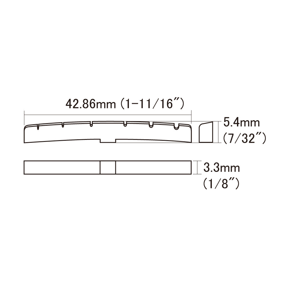 Hosco NS1 Fender® Shaped & Slotted Bone Electric Guitar Nut