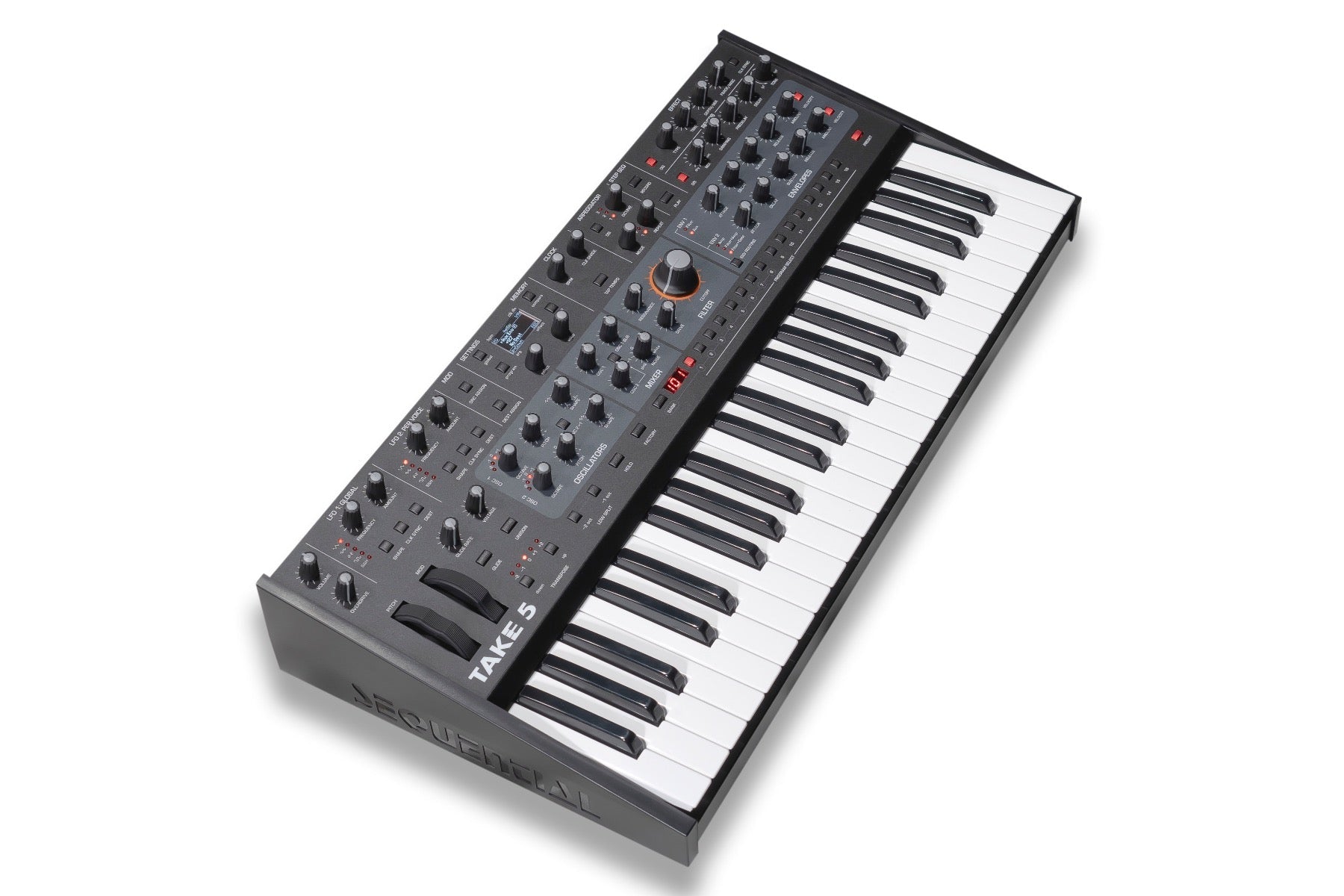 Sequential Take 5 Compact Poly Synth, keyboard synthesizer instrument