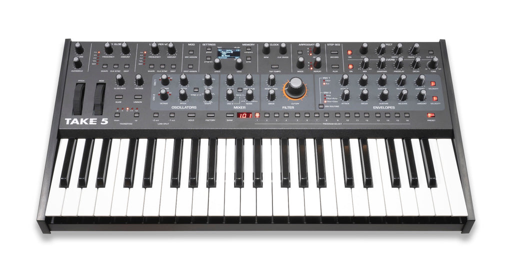 Sequential Take 5 Compact Poly Synth, keyboard synthesizer instrument