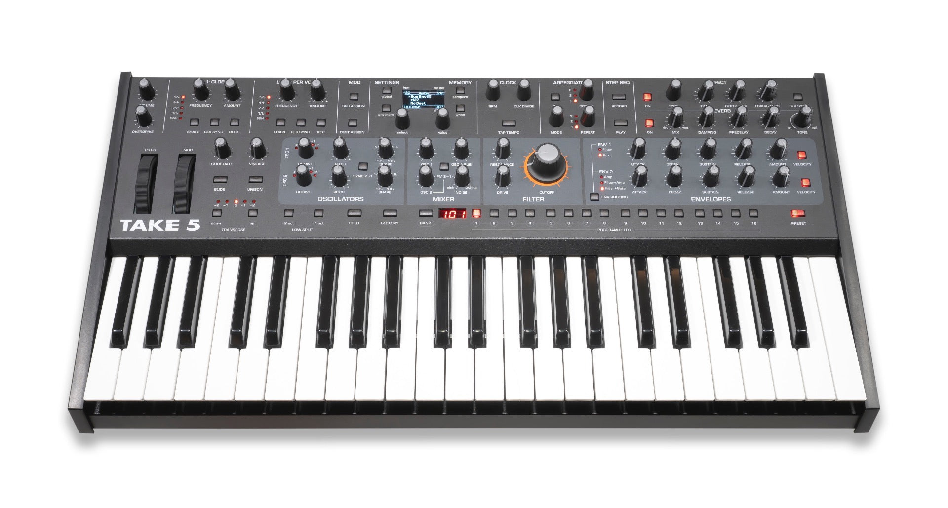 Sequential Take 5 Compact Poly Synth, keyboard synthesizer instrument