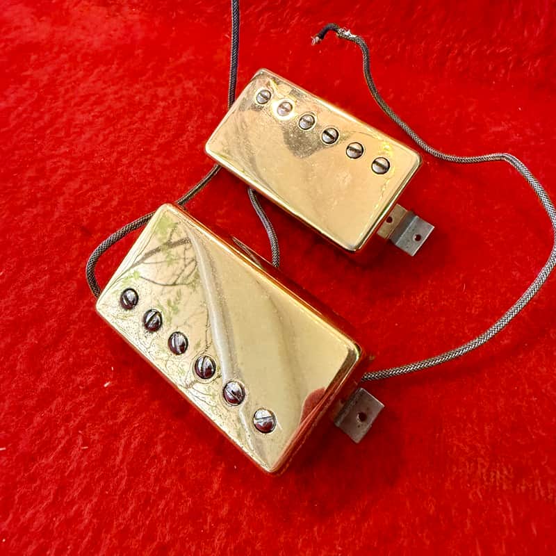 PAIR -Gibson Tim Shaw PAF Humbucker pickup 1985 - Gold original vintage USA Les paul custom SG es345 es355 ES Artist
