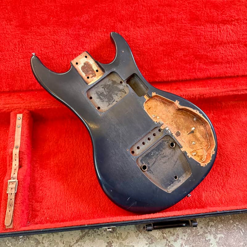 Ovation Magnum Bass guitar body 1970’s - Charcoal original vintage USA
