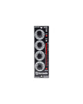 Black audio processor module with four rotary knobs, LED meter, and push button labeled Buzz Audio KICK.