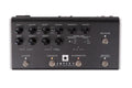 Black multi-channel guitar amplifier pedal with multiple control knobs, switches, and footswitches on the top panel.