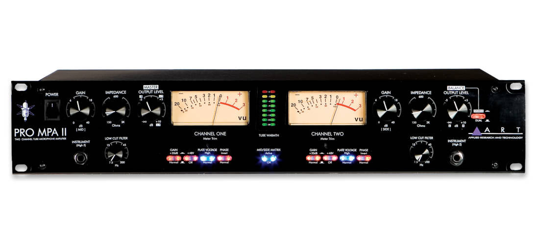 ART Pro Audio Pro MPA-II Two Channel Studio Mic Preamp