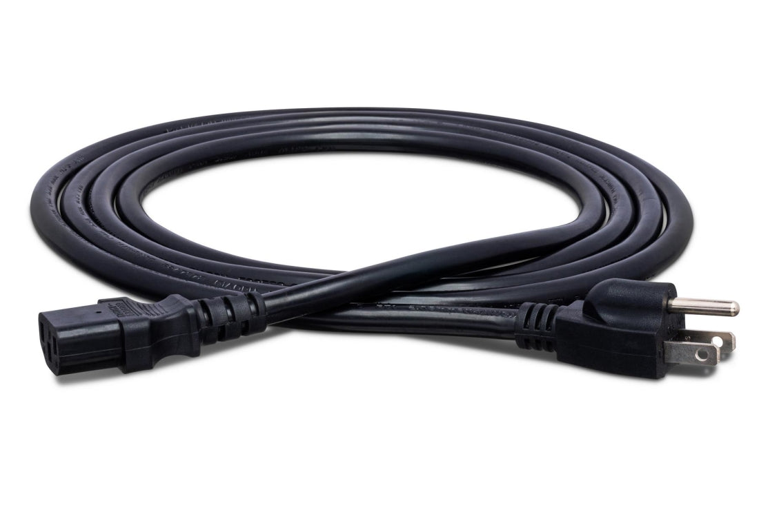 Hosa IEC C13 to NEMA 5-15P Power Cord, 25 Foot