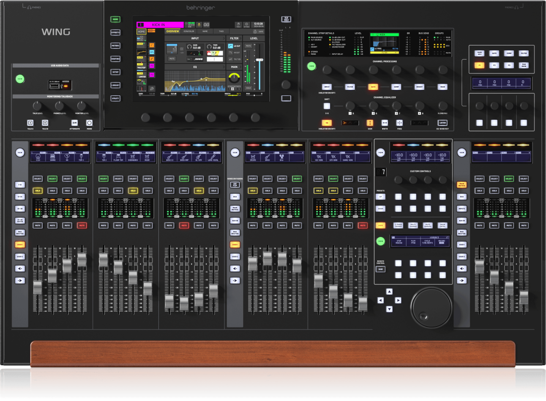 Behringer Wing 48 Stereo Channels, 28 Bus Full Stereo Digital Mixing Console - Black