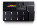Top view of a Line 6 POD GO multi-effect floor processor with colored footswitches and an expression pedal.