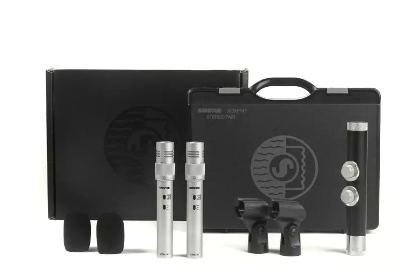 Shure KSM141 Dual Pattern End-Address Cardioid Condenser Microphone Stereo Pair KSM141/SLSTEREO, studio recording microphone body