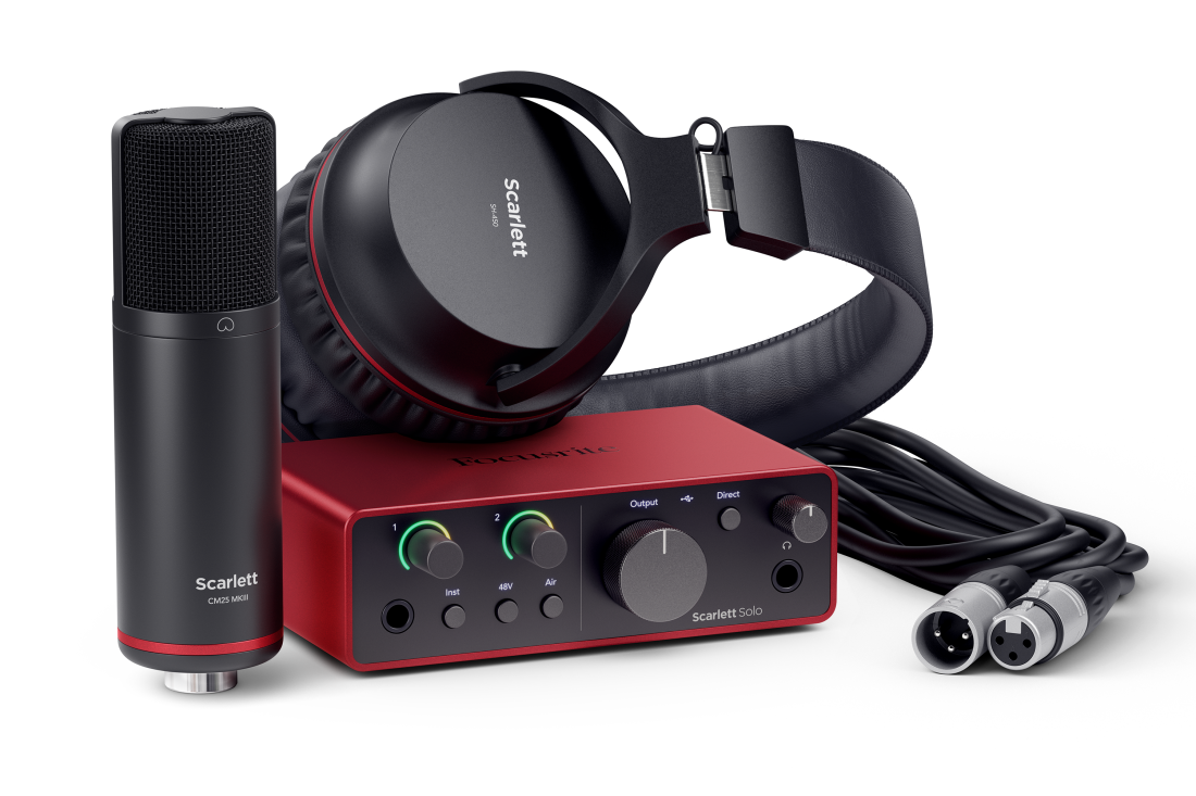 Focusrite Scarlett Solo Studio 4th Gen with Mic and Headphones