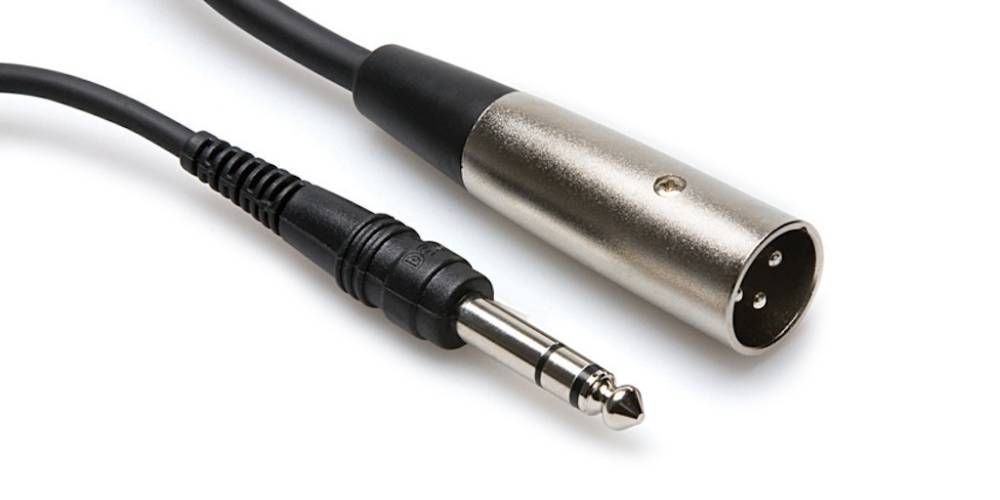 Hosa Balanced Interconnect, 1/4 in TRS to XLR-M, 20 ft