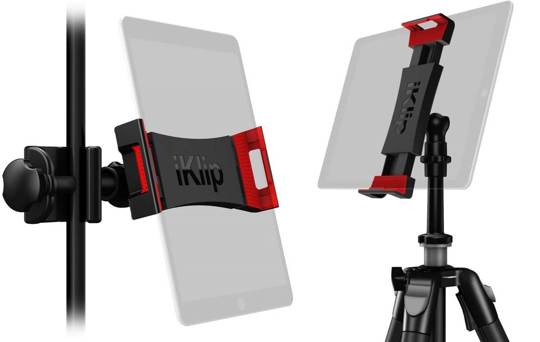 IK Multimedia iKlip 3 Deluxe Mic Stand Support and Camera Tripod Mount for iPad and Tablets