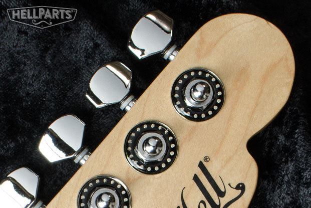 HellParts HeadButz! Brass Black Rivets Machine Head Washers