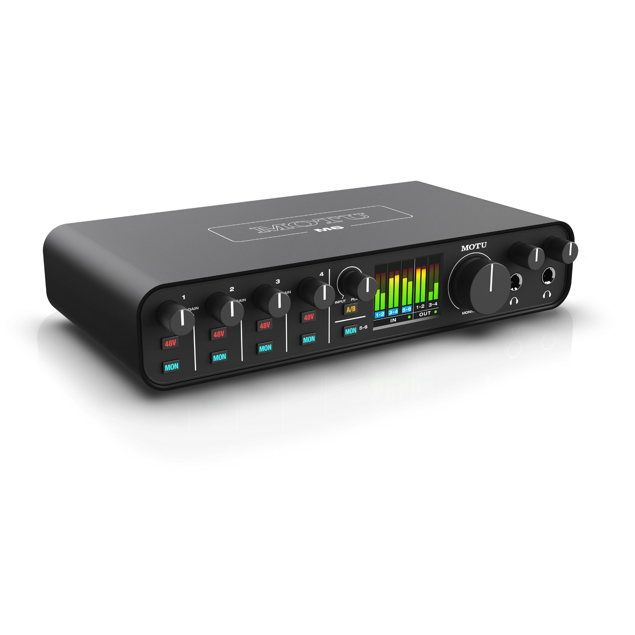 MOTU M6 6x4 USB-C Audio Interface, computer recording audio interface