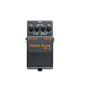 Black Boss Metal Zone MT-2 guitar effects pedal with four control knobs and input/output jacks.