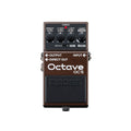 Brown and black guitar effects pedal with four control knobs, a switch, and three 1/4 inch jacks labeled Output, Input, and Direct Out.