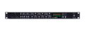 Front panel of a Focusrite Scarlett OctoPre audio interface with knobs, combo inputs, LED meters, buttons, and power switch.