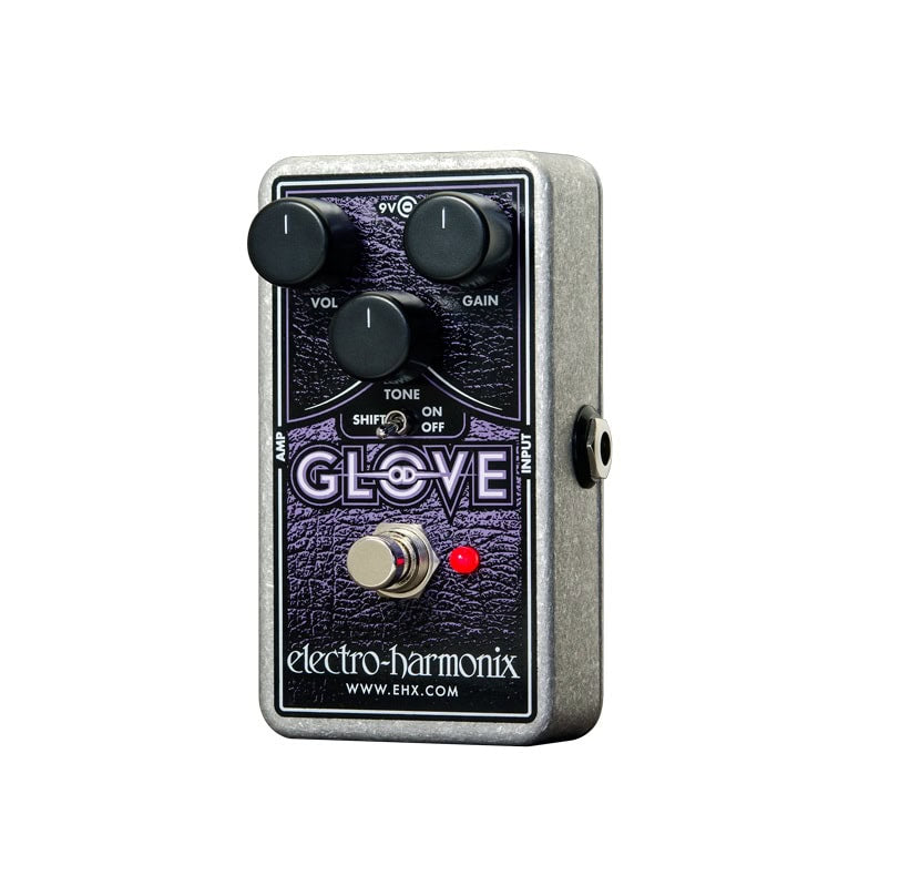 Electro-Harmonix GLOVE guitar effects pedal with three knobs, toggle switch, footswitch, and input jack.