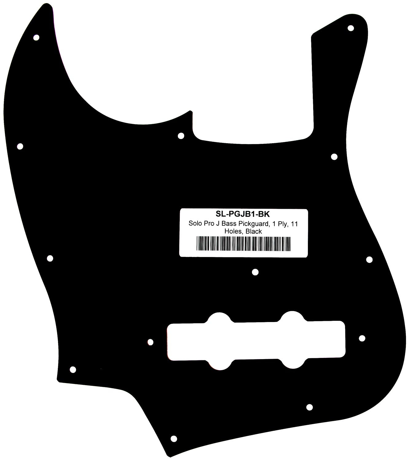 Solo Music Gear Solo Pro J Bass Style 1 Ply Matte Black Pickguard