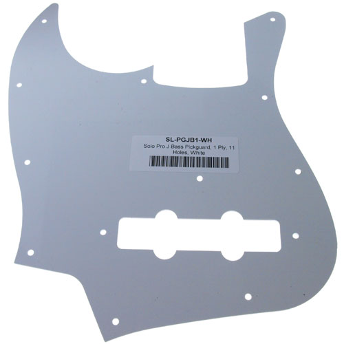 Solo Music Gear Solo Pro J Bass Style 1 Ply White Pickguard