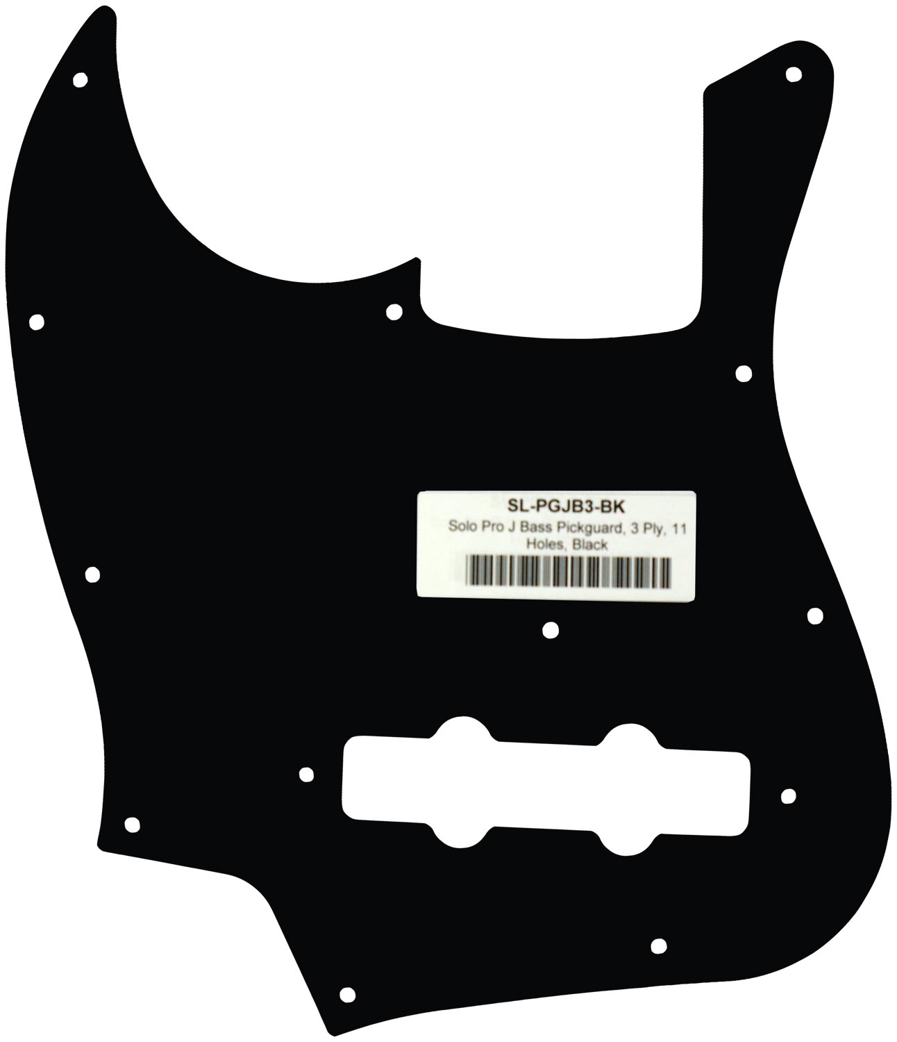 Solo Music Gear Solo Pro J Bass Style 3 Ply Black Pickguard